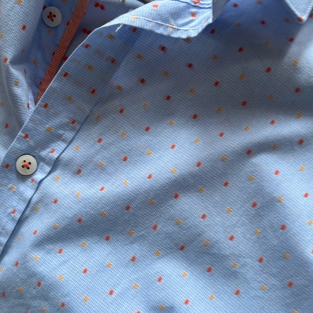 Original Penguin polka dot button up shirt